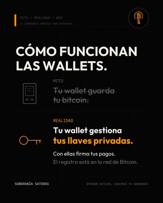 publicación de Instagram: Tú bitcoin no está dentro de una wallet.